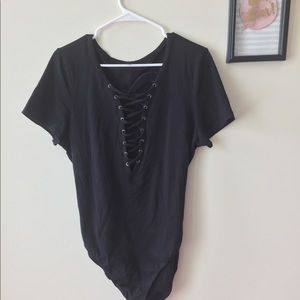 CR Black Strappy BodySuit